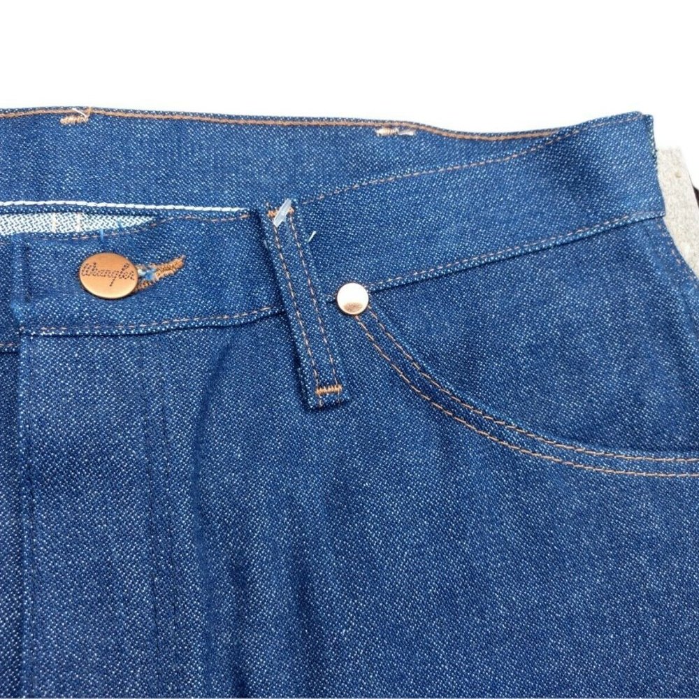 Jeans Vintage Wrangler Denim Blue Jeans Size 32x34 3MWZ Cowboy Fit Made USA New - Picture 6 of 11